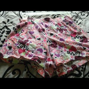 Girls shorts with hearts